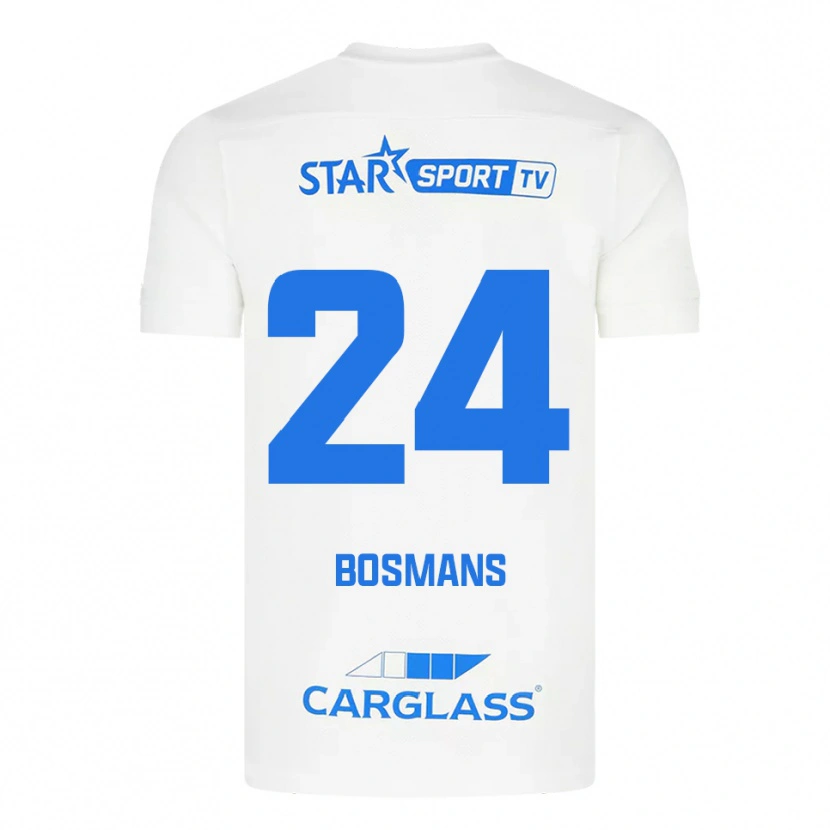 Danxen Kinder Pia Bosmans #24 Weiß Blau Auswärtstrikot Trikot 2025/26 T-Shirt Schweiz