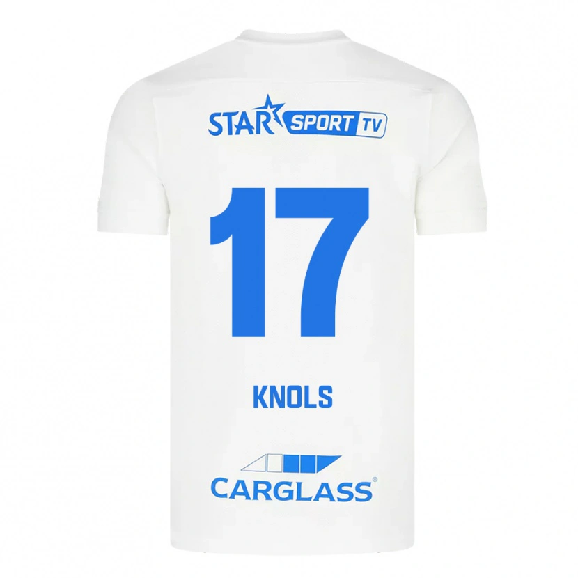 Danxen Kinder Myrthe Knols #17 Weiß Blau Auswärtstrikot Trikot 2025/26 T-Shirt Schweiz