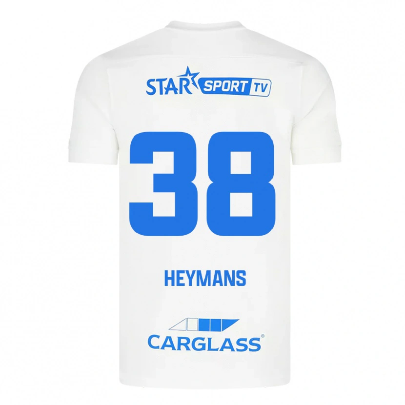 Danxen Kinder Daan Heymans #38 Weiß Blau Auswärtstrikot Trikot 2025/26 T-Shirt Schweiz