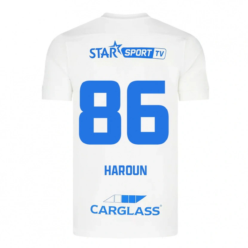 Danxen Kinder Kenan Haroun #86 Weiß Blau Auswärtstrikot Trikot 2025/26 T-Shirt Schweiz