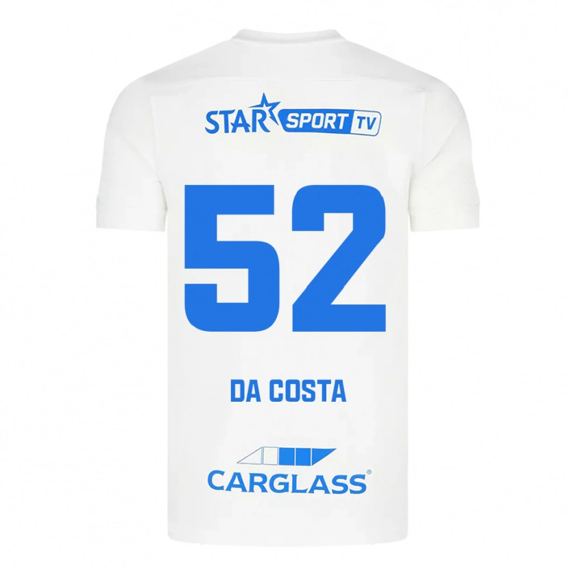 Danxen Kinder Wilson Da Costa #52 Weiß Blau Auswärtstrikot Trikot 2025/26 T-Shirt Schweiz