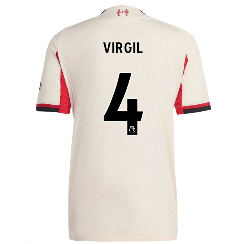 Danxen Kinder Virgil Van Dijk #4 Weiß Schwarz Auswärtstrikot Trikot 2025/26 T-Shirt Schweiz