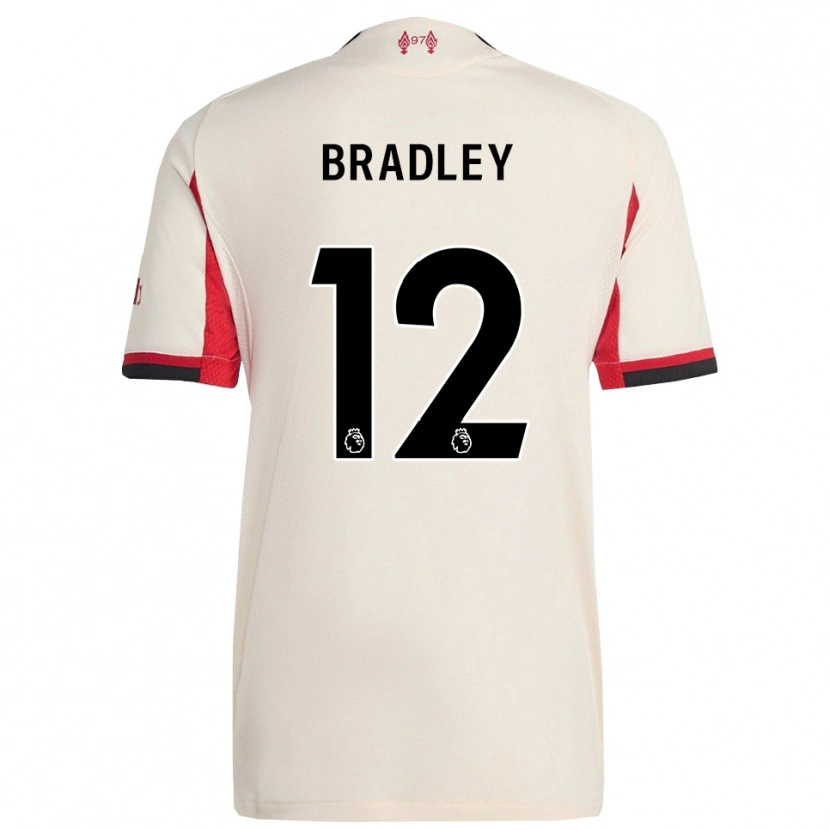 Danxen Kinder Conor Bradley #12 Weiß Schwarz Auswärtstrikot Trikot 2025/26 T-Shirt Schweiz