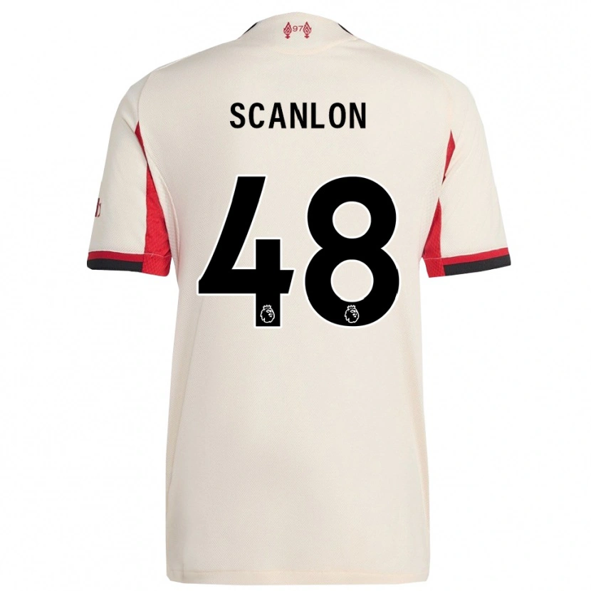 Danxen Kinder Calum Scanlon #48 Weiß Schwarz Auswärtstrikot Trikot 2025/26 T-Shirt Schweiz