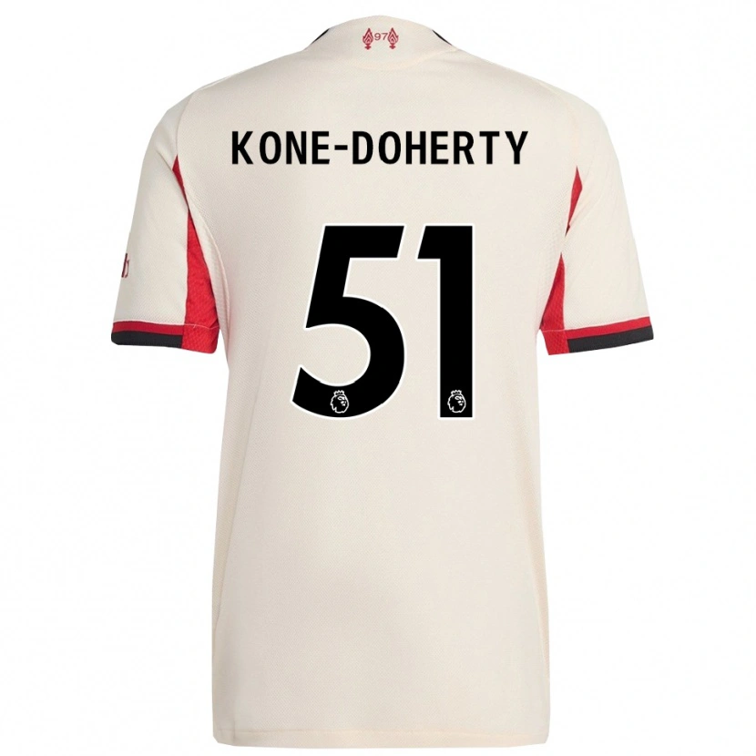 Danxen Kinder Trent Kone-Doherty #51 Weiß Schwarz Auswärtstrikot Trikot 2025/26 T-Shirt Schweiz