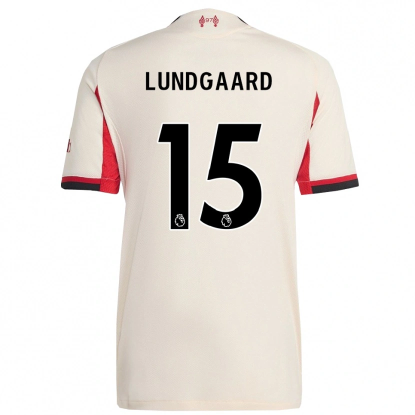 Danxen Kinder Sofie Lundgaard #15 Weiß Schwarz Auswärtstrikot Trikot 2025/26 T-Shirt Schweiz