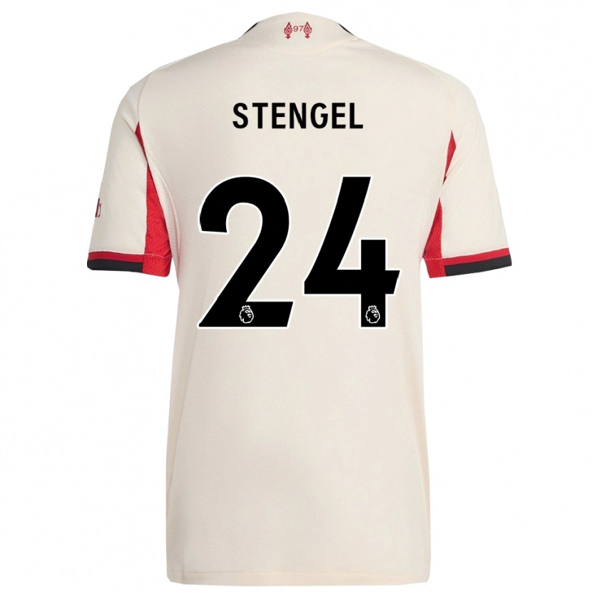 Danxen Kinder Katie Stengel #24 Weiß Schwarz Auswärtstrikot Trikot 2025/26 T-Shirt Schweiz