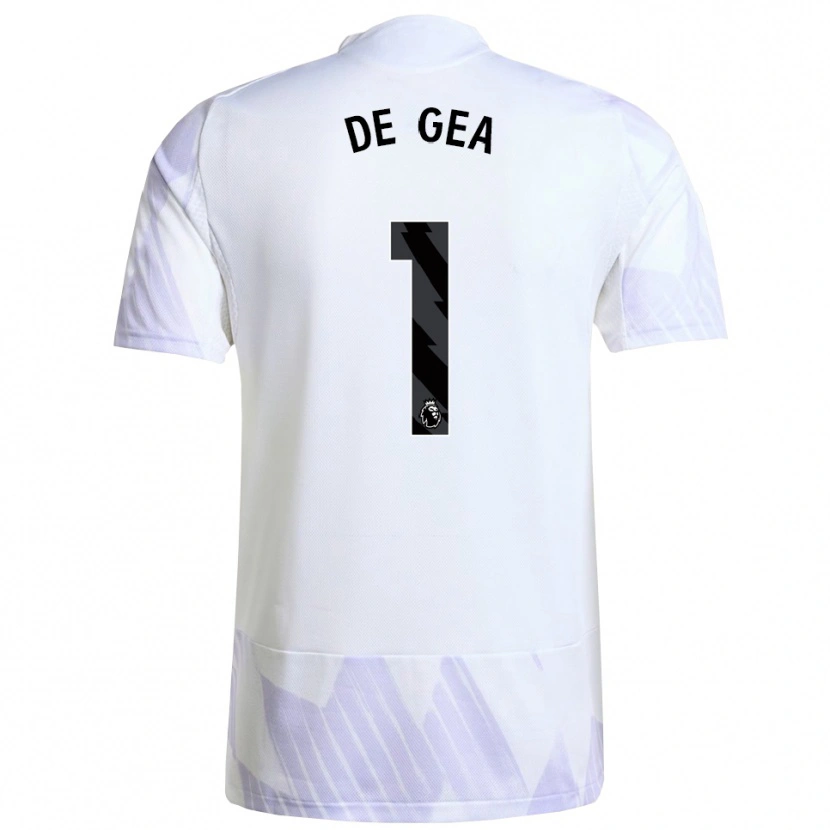 Danxen Kinder David De Gea #1 Weiß Lila Lila Auswärtstrikot Trikot 2025/26 T-Shirt Schweiz