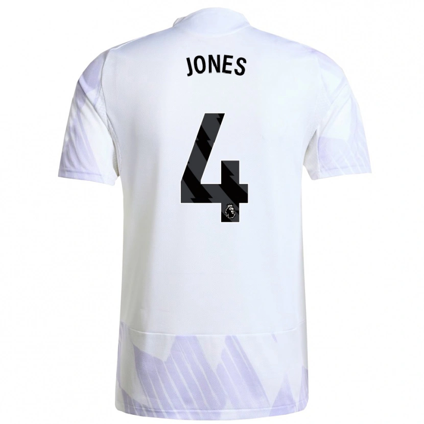 Danxen Kinder Phil Jones #4 Weiß Lila Lila Auswärtstrikot Trikot 2025/26 T-Shirt Schweiz