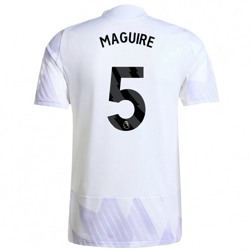 Danxen Kinder Harry Maguire #5 Weiß Lila Lila Auswärtstrikot Trikot 2025/26 T-Shirt Schweiz