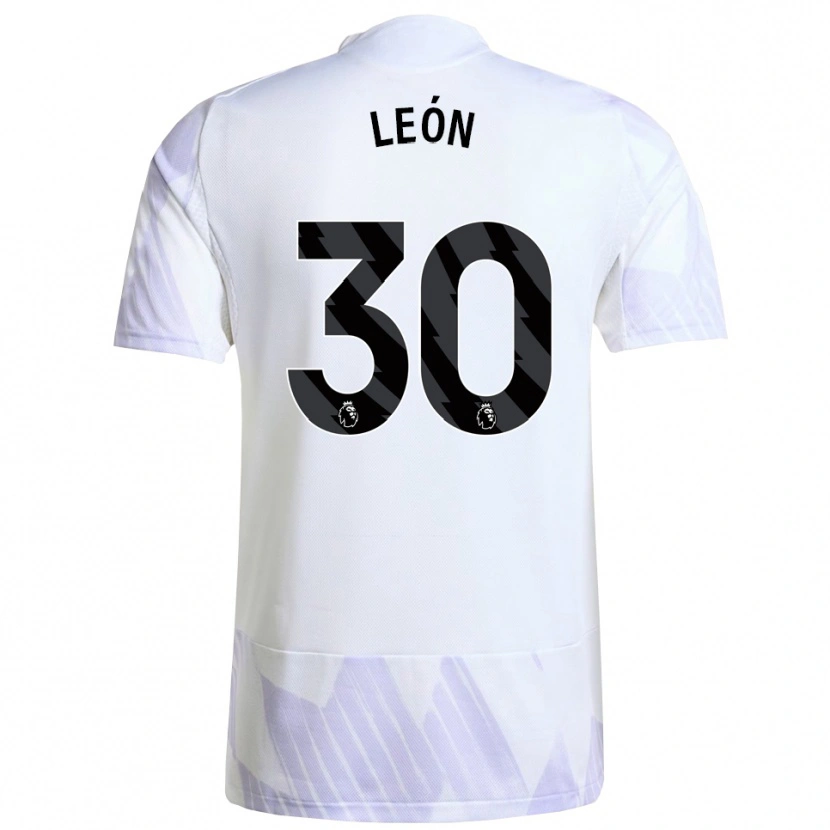 Danxen Kinder Diego León #30 Weiß Lila Lila Auswärtstrikot Trikot 2025/26 T-Shirt Schweiz