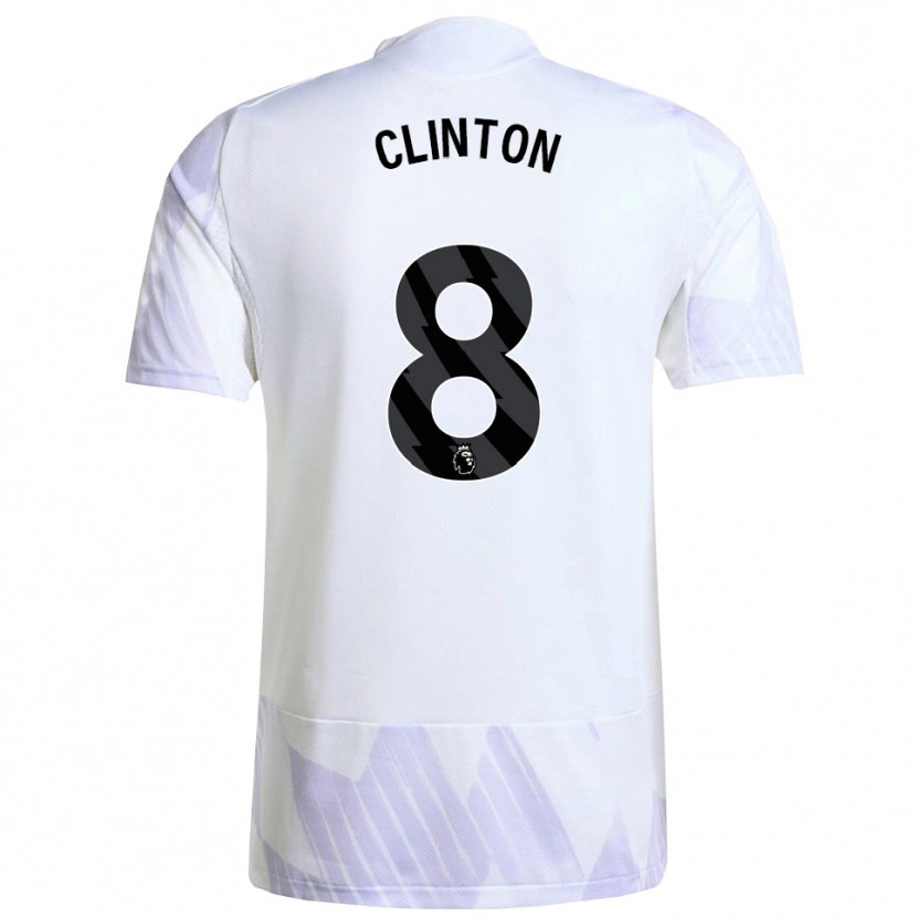 Danxen Kinder Grace Clinton #8 Weiß Lila Lila Auswärtstrikot Trikot 2025/26 T-Shirt Schweiz