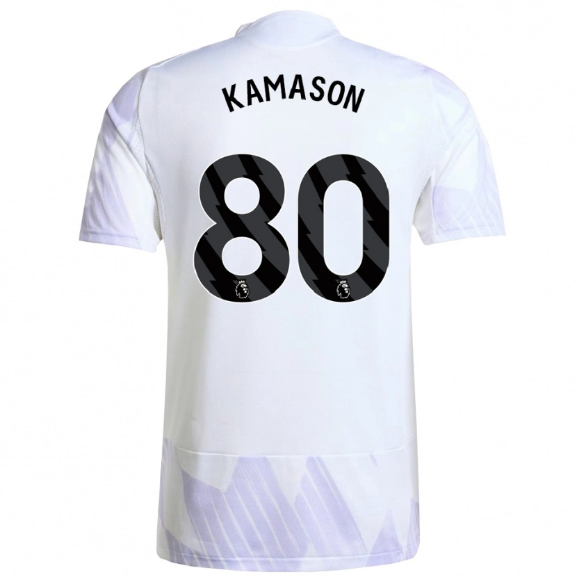 Danxen Kinder Jaydan Kamason #80 Weiß Lila Lila Auswärtstrikot Trikot 2025/26 T-Shirt Schweiz