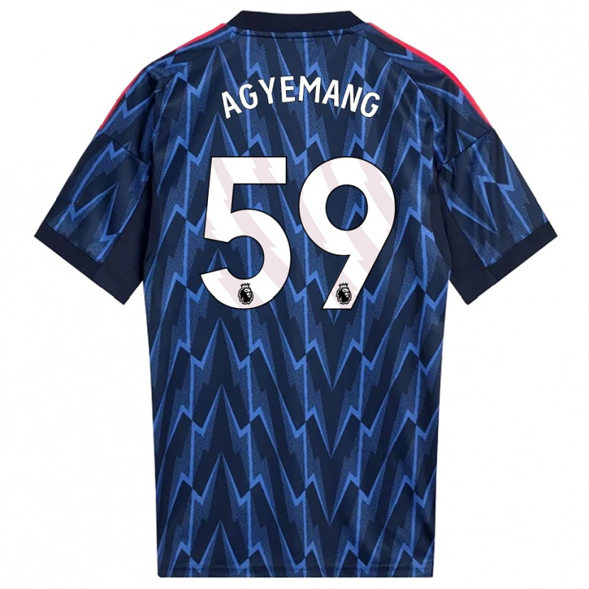 Danxen Kinder Michelle Agyemang #59 Marine Rot Auswärtstrikot Trikot 2025/26 T-Shirt Schweiz