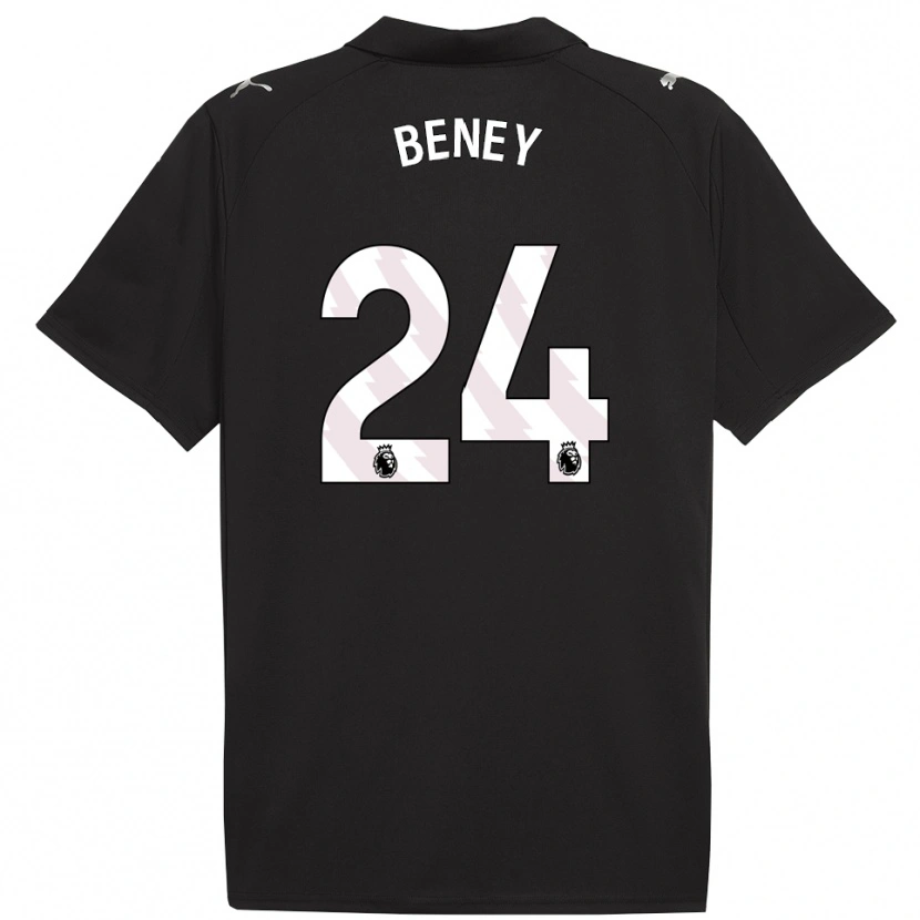 Danxen Kinder Iman Beney #24 Schwarz Weiß Auswärtstrikot Trikot 2025/26 T-Shirt Schweiz