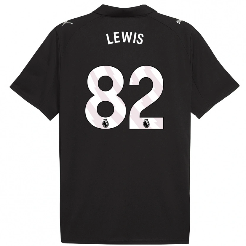 Danxen Kinder Rico Lewis #82 Schwarz Weiß Auswärtstrikot Trikot 2025/26 T-Shirt Schweiz
