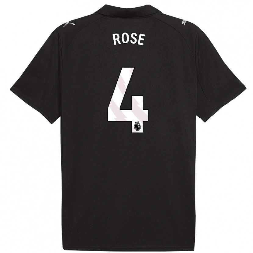 Danxen Kinder Jade Rose #4 Schwarz Weiß Auswärtstrikot Trikot 2025/26 T-Shirt Schweiz