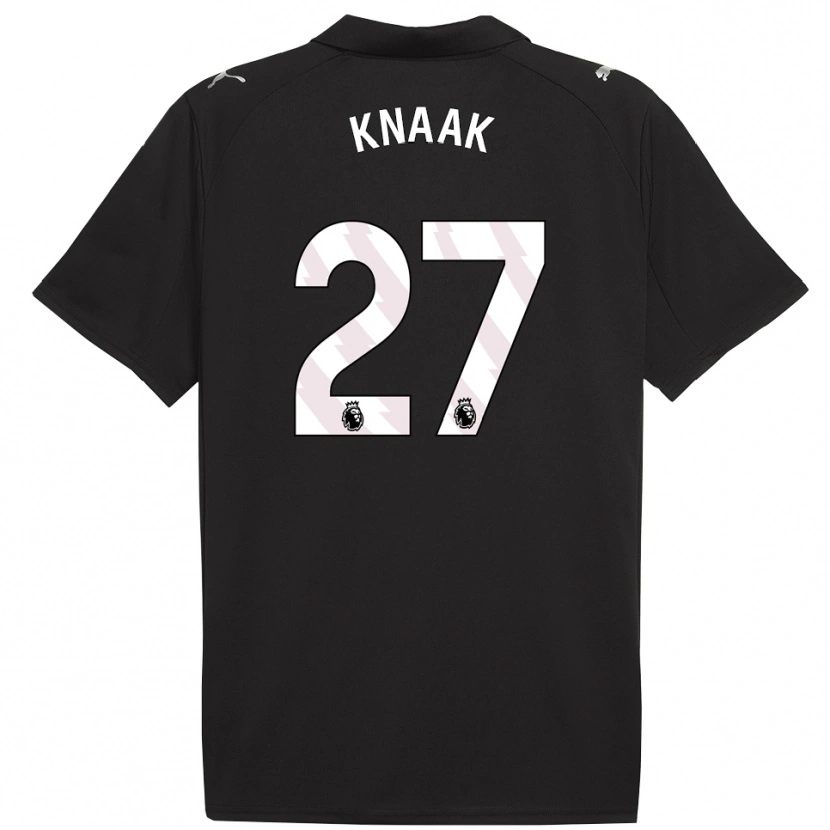 Danxen Kinder Rebecca Knaak #27 Schwarz Weiß Auswärtstrikot Trikot 2025/26 T-Shirt Schweiz