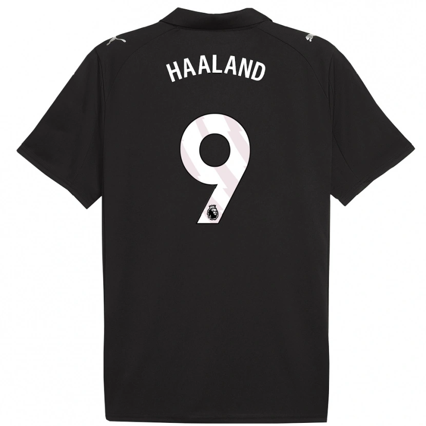 Danxen Kinder Erling Haaland #9 Schwarz Weiß Auswärtstrikot Trikot 2025/26 T-Shirt Schweiz
