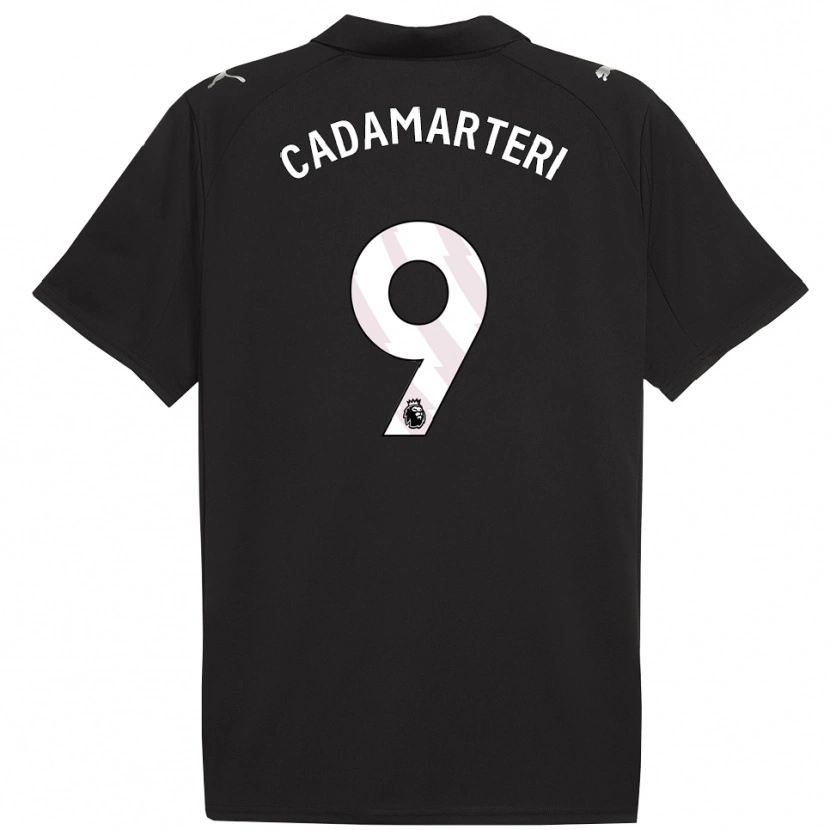 Danxen Kinder Caelan Cadamarteri #9 Schwarz Weiß Auswärtstrikot Trikot 2025/26 T-Shirt Schweiz