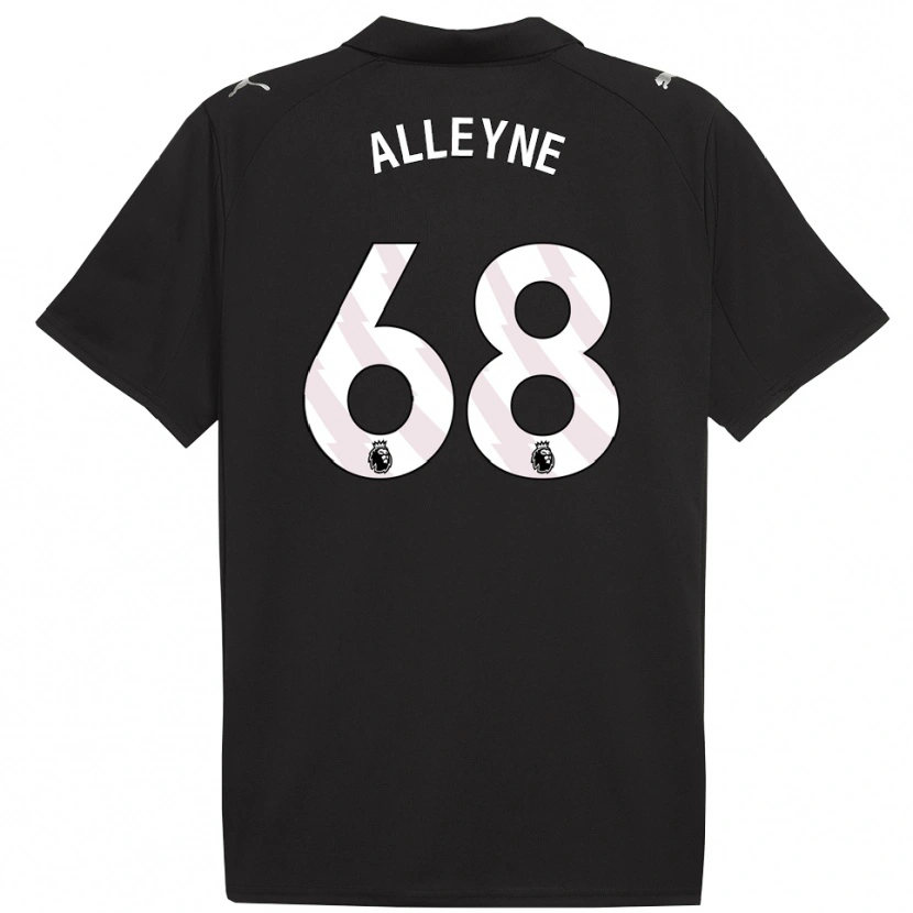 Danxen Kinder Max Alleyne #68 Schwarz Weiß Auswärtstrikot Trikot 2025/26 T-Shirt Schweiz