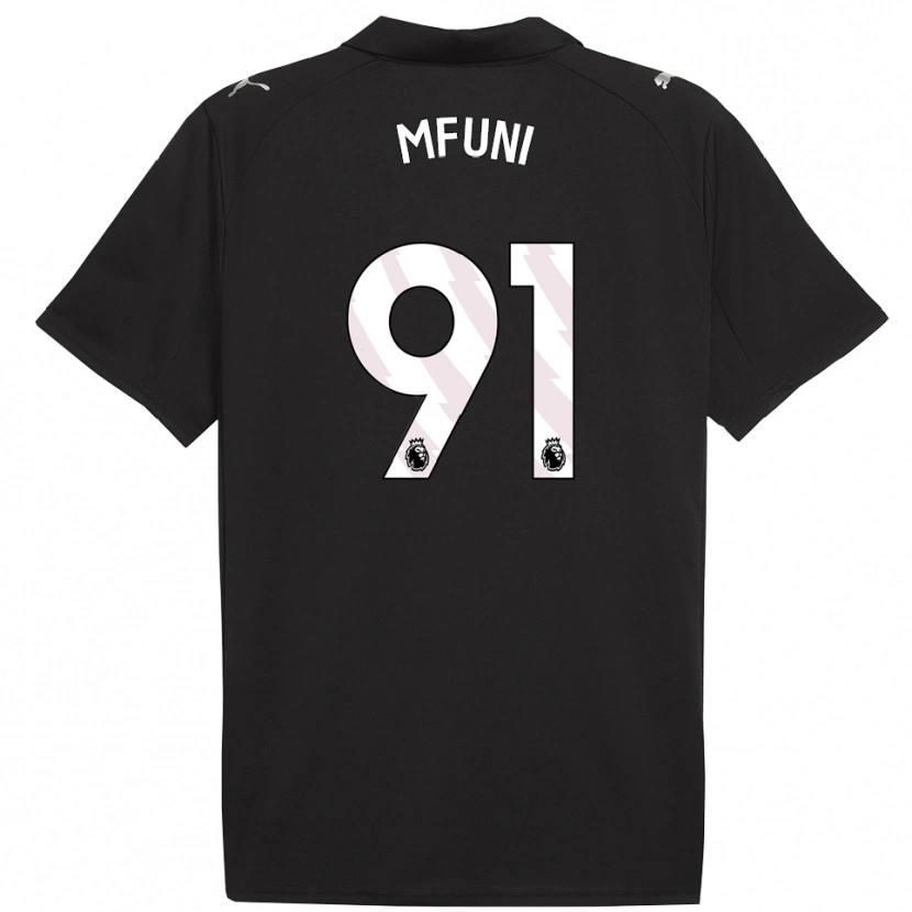 Danxen Kinder Stephen Mfuni #91 Schwarz Weiß Auswärtstrikot Trikot 2025/26 T-Shirt Schweiz