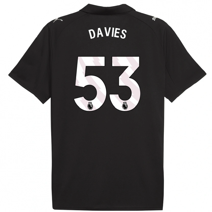Danxen Kinder Mayzee Davies #53 Schwarz Weiß Auswärtstrikot Trikot 2025/26 T-Shirt Schweiz
