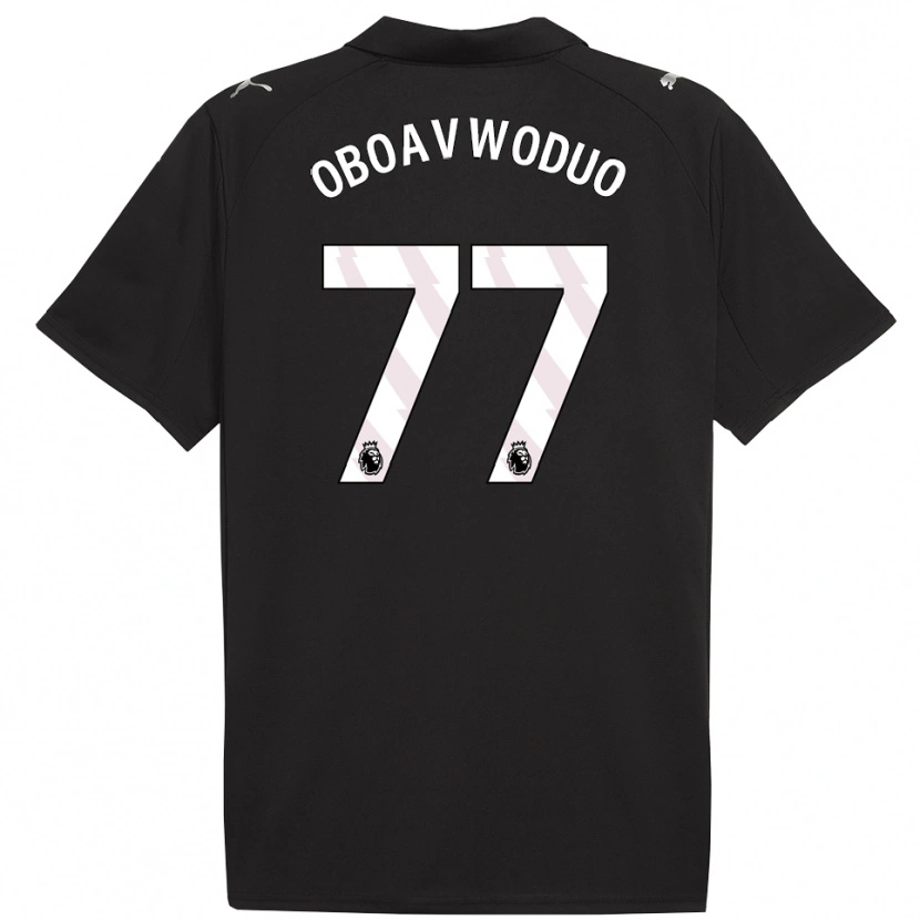 Danxen Kinder Justin Oboavwoduo #77 Schwarz Weiß Auswärtstrikot Trikot 2025/26 T-Shirt Schweiz