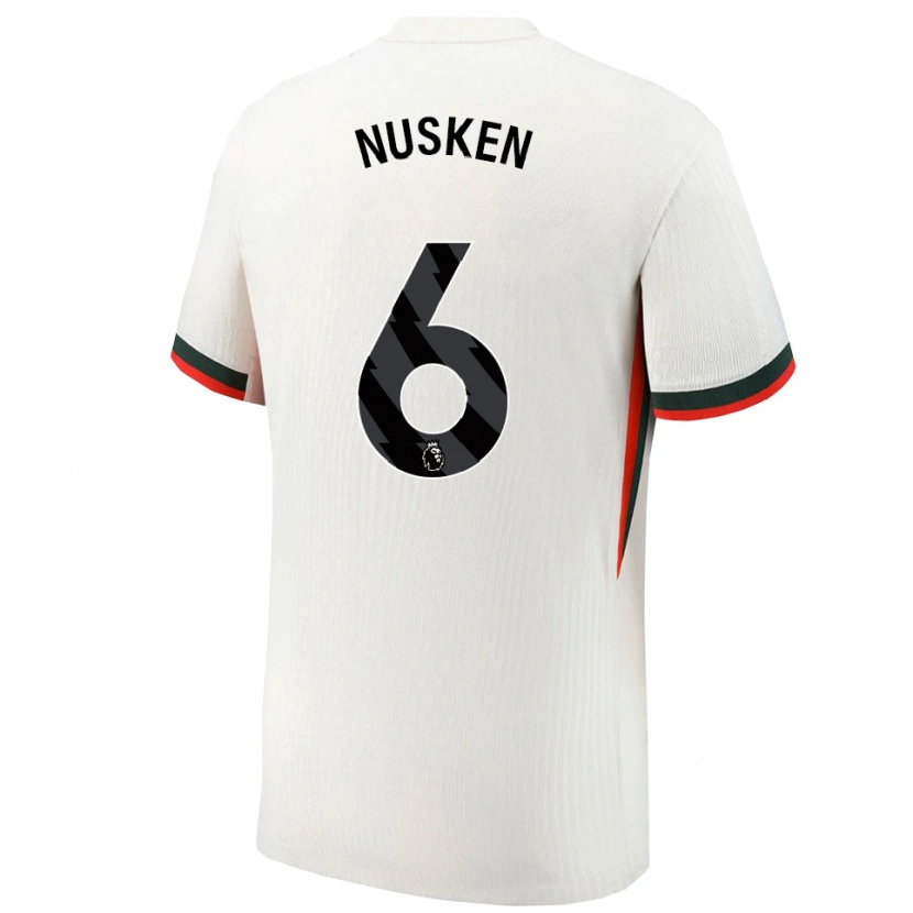 Danxen Kinder Sjoeke Nusken #6 Weiß Grün Auswärtstrikot Trikot 2025/26 T-Shirt Schweiz