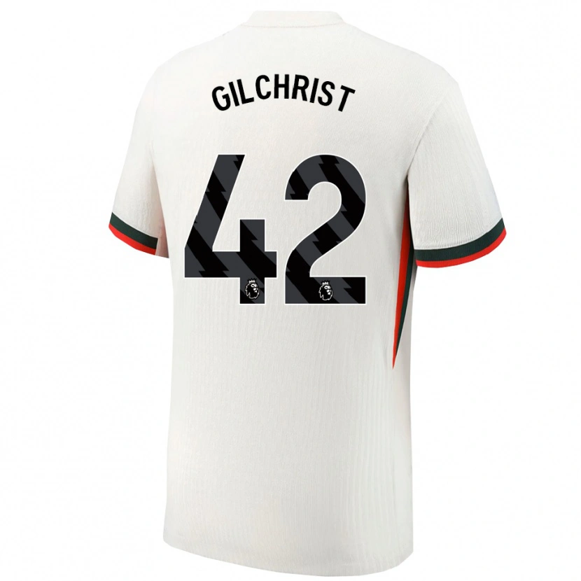Danxen Kinder Alfie Gilchrist #42 Weiß Grün Auswärtstrikot Trikot 2025/26 T-Shirt Schweiz