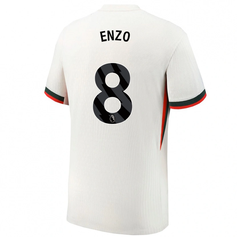 Danxen Kinder Enzo Fernández #8 Weiß Grün Auswärtstrikot Trikot 2025/26 T-Shirt Schweiz