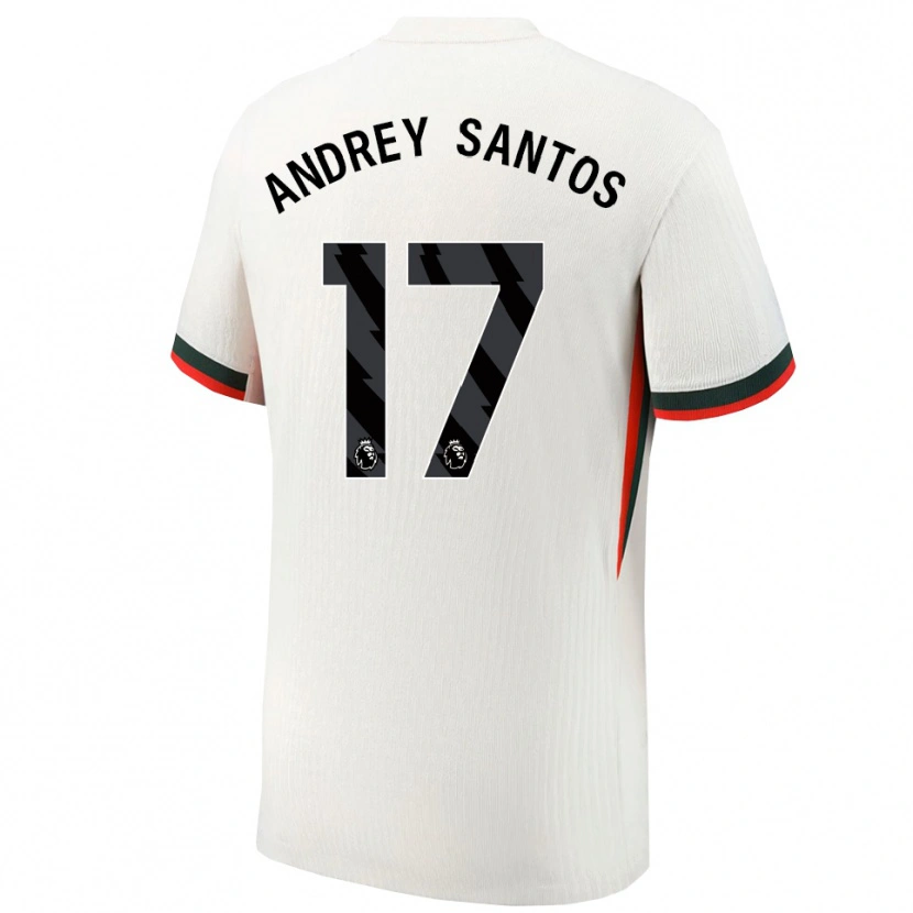 Danxen Kinder Andrey Santos #17 Weiß Grün Auswärtstrikot Trikot 2025/26 T-Shirt Schweiz