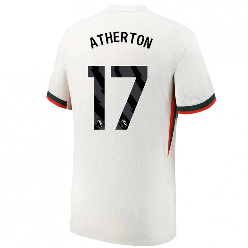 Danxen Kinder Chris Atherton #17 Weiß Grün Auswärtstrikot Trikot 2025/26 T-Shirt Schweiz