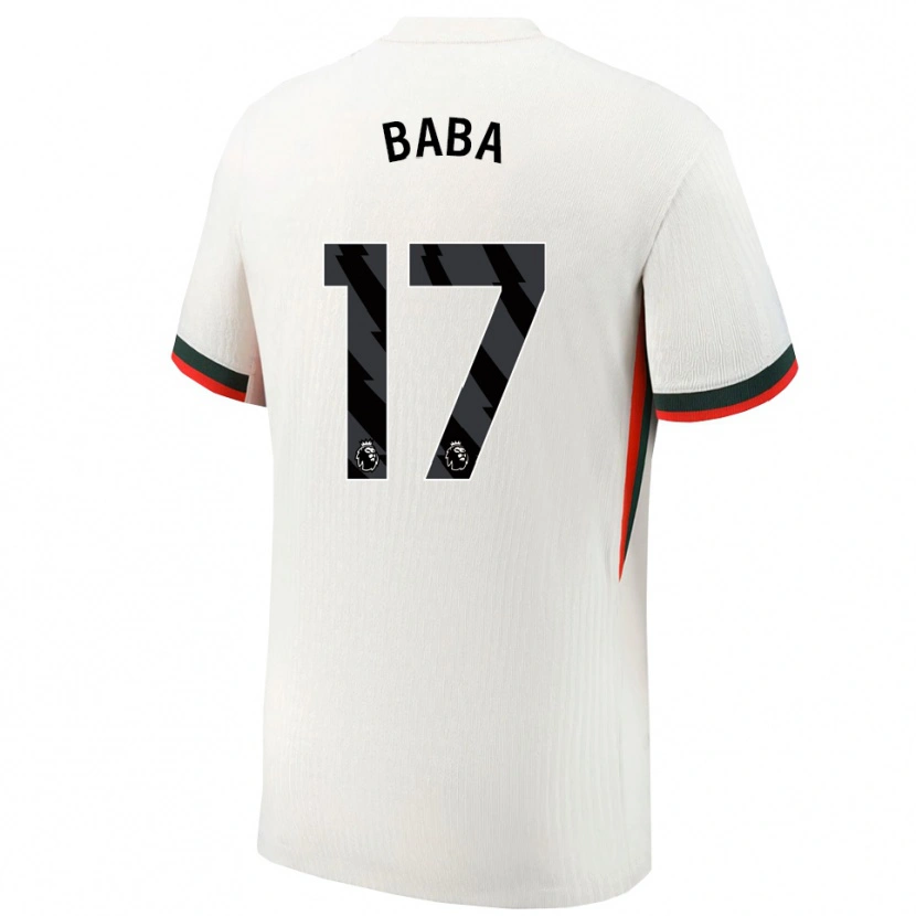 Danxen Kinder Abdul-Rahman Baba #17 Weiß Grün Auswärtstrikot Trikot 2025/26 T-Shirt Schweiz