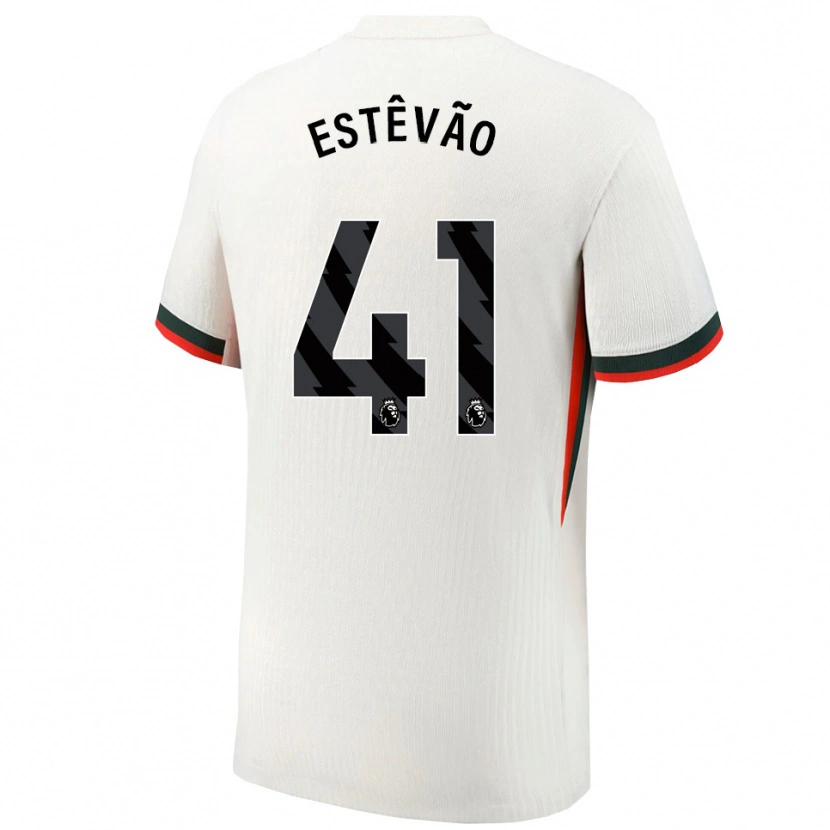 Danxen Kinder Estêvão #41 Weiß Grün Auswärtstrikot Trikot 2025/26 T-Shirt Schweiz