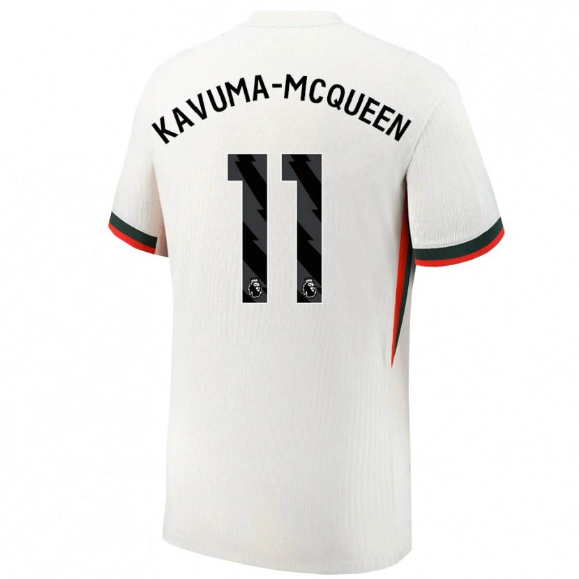 Danxen Kinder Ryan Kavuma-Mcqueen #11 Weiß Grün Auswärtstrikot Trikot 2025/26 T-Shirt Schweiz