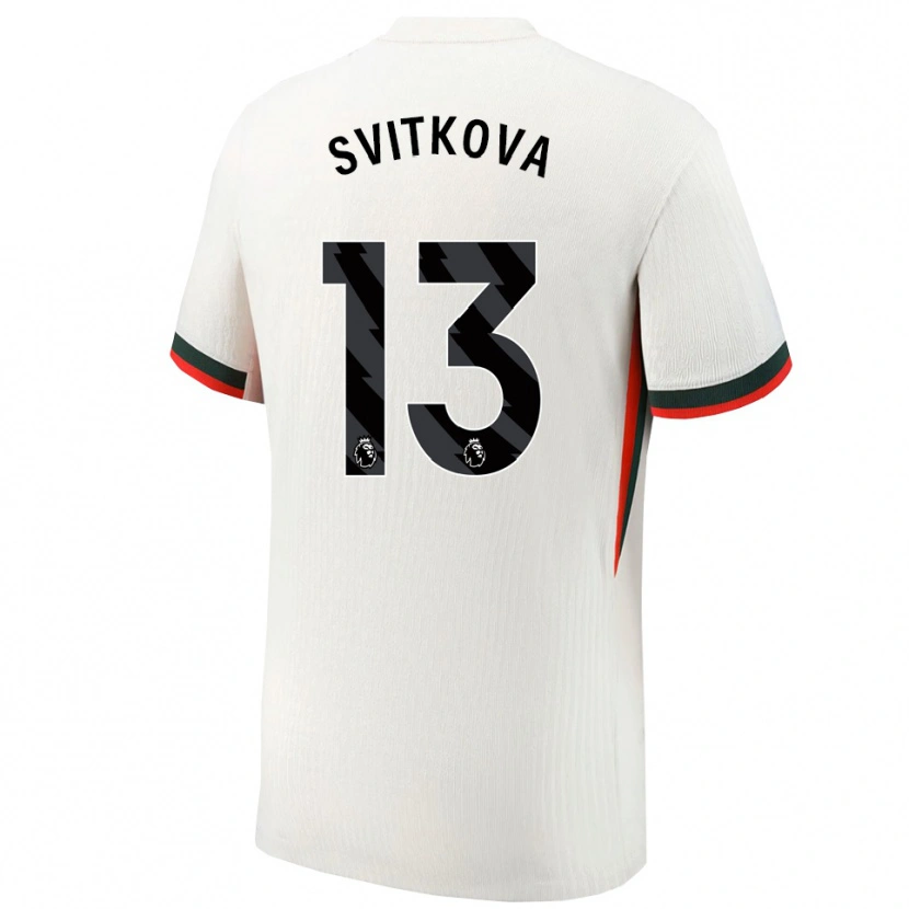 Danxen Kinder Katerina Svitkova #13 Weiß Grün Auswärtstrikot Trikot 2025/26 T-Shirt Schweiz