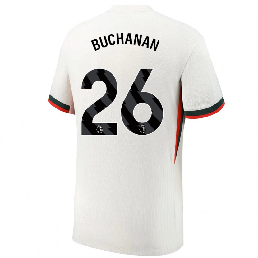 Danxen Kinder Kadeisha Buchanan #26 Weiß Grün Auswärtstrikot Trikot 2025/26 T-Shirt Schweiz