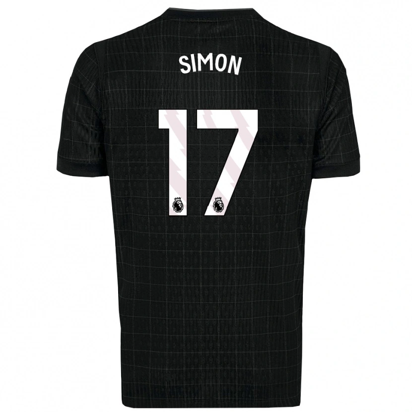 Danxen Kinder Kyah Simon #17 Schwarz Grau Auswärtstrikot Trikot 2025/26 T-Shirt Schweiz