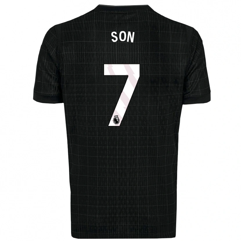 Danxen Kinder Heung-Min Son #7 Schwarz Grau Auswärtstrikot Trikot 2025/26 T-Shirt Schweiz