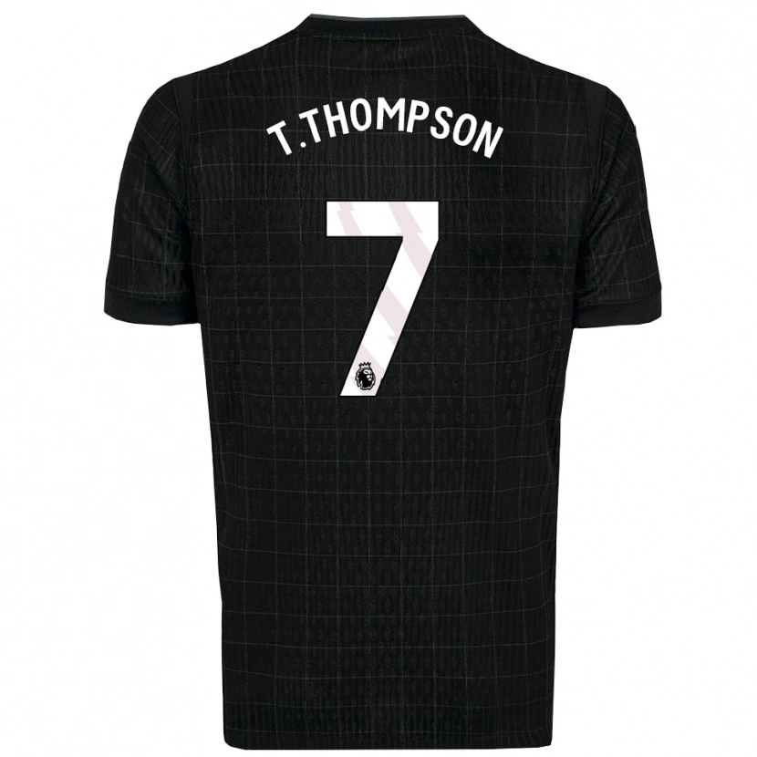 Danxen Kinder Tynan Thompson #7 Schwarz Grau Auswärtstrikot Trikot 2025/26 T-Shirt Schweiz