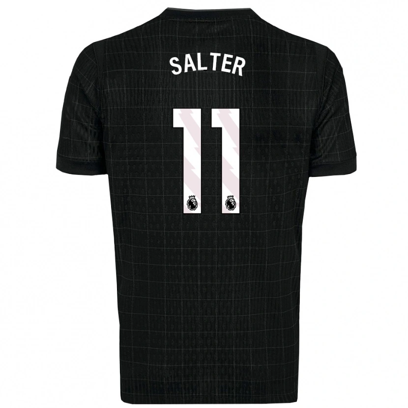 Danxen Kinder Oliver Salter #11 Schwarz Grau Auswärtstrikot Trikot 2025/26 T-Shirt Schweiz