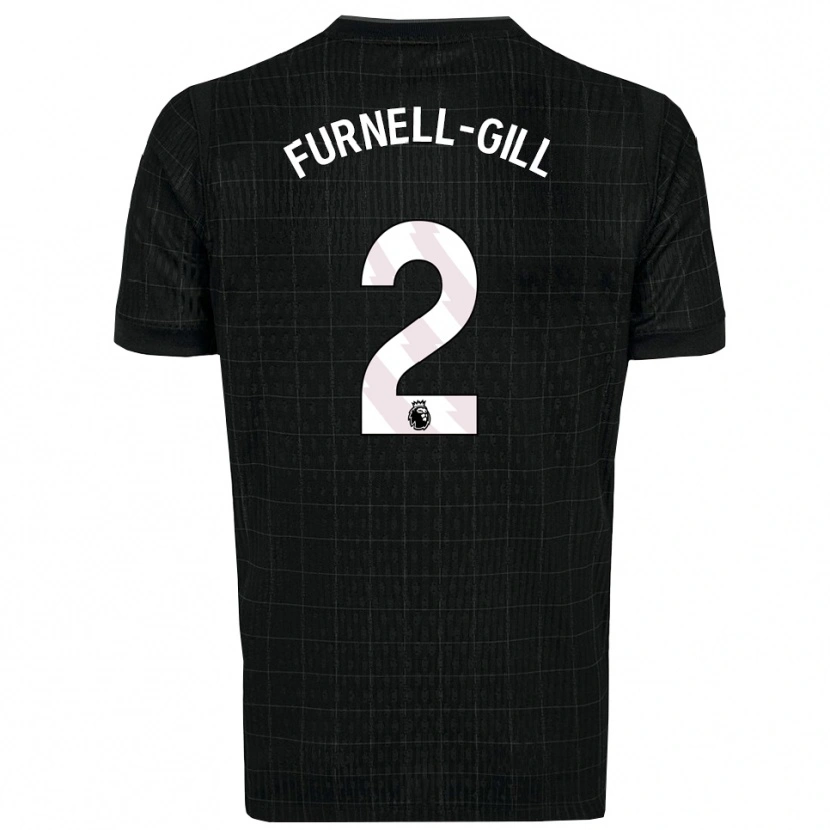 Danxen Kinder Luca Furnell-Gill #2 Schwarz Grau Auswärtstrikot Trikot 2025/26 T-Shirt Schweiz