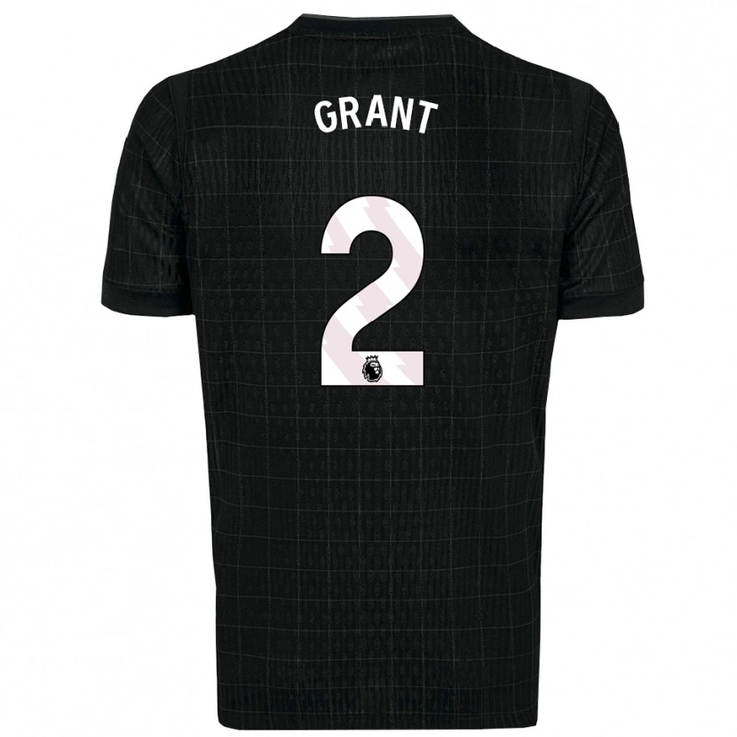 Danxen Kinder Charlotte Grant #2 Schwarz Grau Auswärtstrikot Trikot 2025/26 T-Shirt Schweiz
