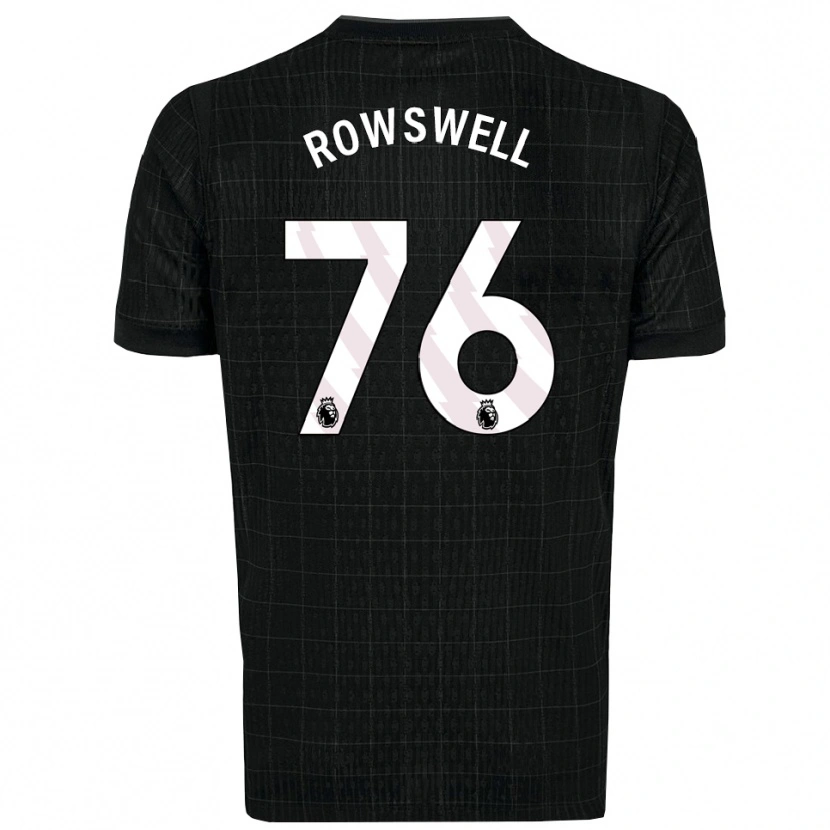 Danxen Kinder James Rowswell #76 Schwarz Grau Auswärtstrikot Trikot 2025/26 T-Shirt Schweiz