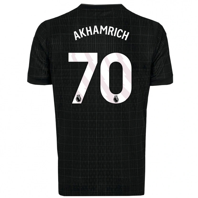 Danxen Kinder Yusuf Akhamrich #70 Schwarz Grau Auswärtstrikot Trikot 2025/26 T-Shirt Schweiz