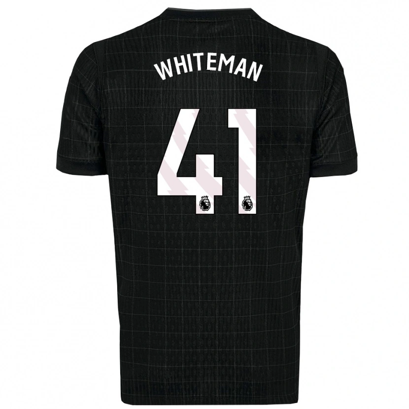 Danxen Kinder Alfie Whiteman #41 Schwarz Grau Auswärtstrikot Trikot 2025/26 T-Shirt Schweiz