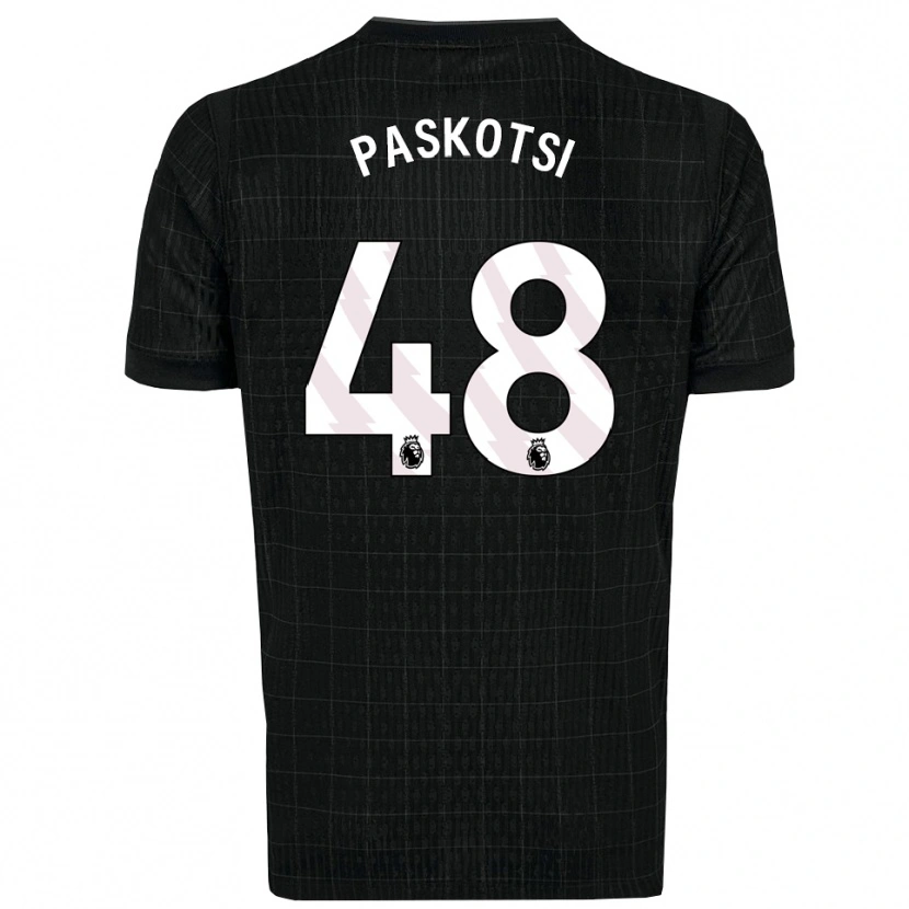 Danxen Kinder Maksim Paskotsi #48 Schwarz Grau Auswärtstrikot Trikot 2025/26 T-Shirt Schweiz
