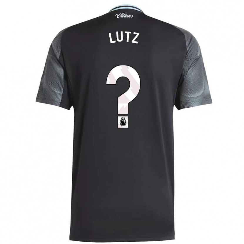 Danxen Kinder Charlie Lutz #0 Schwarz Himmelblau Auswärtstrikot Trikot 2025/26 T-Shirt Schweiz