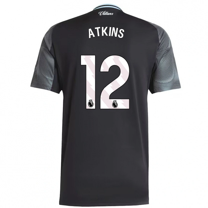 Danxen Kinder Clay Atkins #12 Schwarz Himmelblau Auswärtstrikot Trikot 2025/26 T-Shirt Schweiz